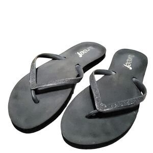 Reef Women’s Black Stargazer 6-7 Black with Black sparkle